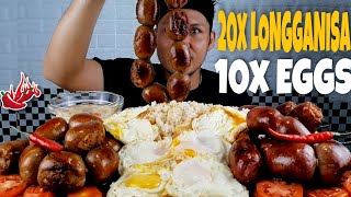 LONGSILOG  20x LONGGANISA 10x EGGS amp SINANGAG MUKBANG  MUKBANG PHILIPPINES  daexperience139 [upl. by Mansoor]