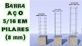 Pode ou não pode barra de 516 8 mm em pilares [upl. by Itra]