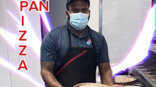 Making pan pizza Canadian panpizza pizza dominos [upl. by Eceinahs]