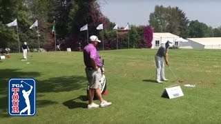 On the range with the final groups of the WGCMexico Championship [upl. by Jacobina]