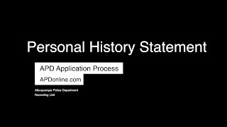 4 Personal History Statement and additional documents [upl. by Tuck]