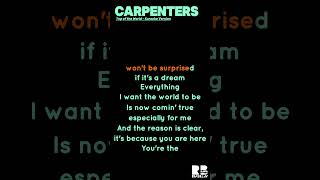 Carpenters  Top of the World  Karaoke Version [upl. by Rolecnahc]