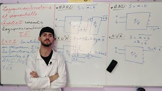 EP06 Logique Combinatoire et Séquentielle Exo01 Logic functions XORNORNANDAND using decoders 14 [upl. by Akialam]