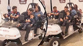 Salman Khan With Baby Ahil Makes A Grand Entry While Leaving For Dabangg Tour [upl. by Yerga355]