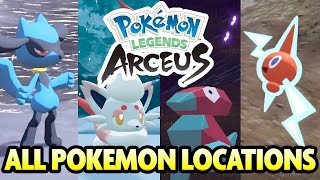 EVERY POKEMON LOCATION in POKEMON LEGENDS ARCEUS All Rare Pokemon [upl. by Naujek937]