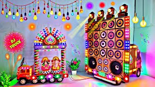 DIY Mini Dj Truck loading AtNew Home by cardboard making dj truck and light dj toy eicher dj big Dj [upl. by Adlar905]