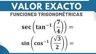 Encontrar el valor exacto de funciones trigonométricas inversas [upl. by Atiuqam]