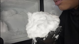 CARBONATED FREEZER FROST  ASMR ICE EATING [upl. by Eciened501]