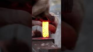 how to make a steel cable knife 🔥 knifemaking damascussteel [upl. by Ennayhs]