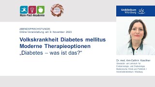 Dr AnnCathrin Koschker Diabetes  was ist das [upl. by Ylera]