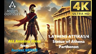 1AMAZING UltraHD4k View Ancient Greece🤩Athens Statue of Athenaamp Parthenon Assassins Creed Odyssey [upl. by Susumu191]