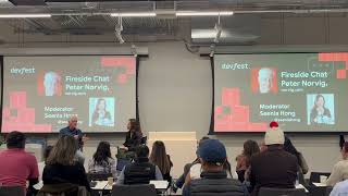 Fireside Chat with pnorvig moderated by seeniahong GoogleDevelopers DevFest AI in Mountain View [upl. by Liborio111]