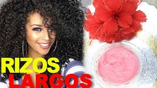 Como Hacer una Crema de Peinar para hacer Crecer el Cabello Rizado de Hibisco [upl. by Oicnaneb]