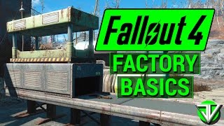 FALLOUT 4 How To Build SIMPLE FACTORY with Contraptions DLC Manufacture Weapons Armor and More [upl. by Rehposirhc710]