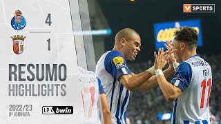 Highlights  Resumo FC Porto 41 SC Braga Liga 2223 8 [upl. by Giordano]