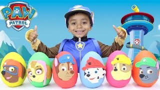 Paw Patrol Play Doh Eggs LEARNING COLORS with Toy Surprises Mystery Toys [upl. by Tuchman813]