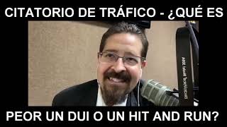 Citatorio de tráfico  ¿Qué es peor un DUI o un Hit and Run [upl. by Gottwald]