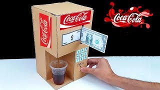 How to Make Coca Cola Fountain Machine from Cardboard at Home [upl. by Airdnahc170]