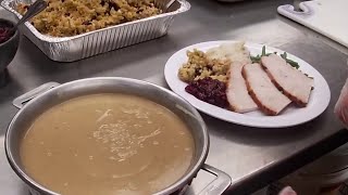 Disney chefs prepare Thanksgiving meals for the homeless [upl. by Arinaj]