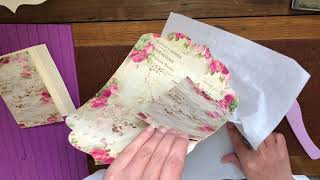 Vintage Roses folded folio tutorial [upl. by Velleman981]