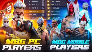 MBG Pc Players 💻 Versus MBG Mobile Players 📱  Cs Custom Room Telugu 🔥  Free Fire Telugu  MBG ARMY [upl. by Odnalro]