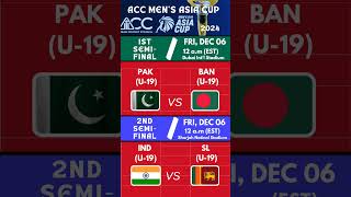 SCHEDULE OF SEMI  FINAL MATCHES  ACC MENS ASIA CUP 2024 [upl. by Nailimixam]