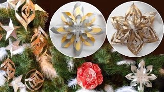 DIY NOËL  DECORATIONS EN PAPIER [upl. by Ecilahs]