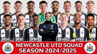 NEWCASTLE UNITED SQUAD FOR SEASON 20242025  POTENTIAL LINEUP Ft Lewis Hall William Osula [upl. by Lisa]