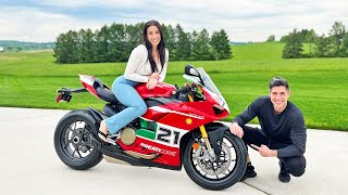 My Girlfriend Bought a 2023 Ducati Panigale V2 Bayliss [upl. by Rhoda]