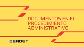 Los DOCUMENTOS en el PROCEDIMIENTO ADMINISTRATIVO deadet derechoadministrativo oposiciones [upl. by Nylek901]