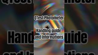 QTest photometer handling guide Simple digital Evaluation of substances🔬💊 [upl. by Adiam]