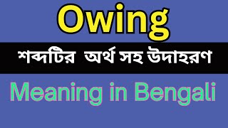 Owing Meaning In Bengali Owing mane ki [upl. by Sherm]