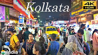 Kolkata Calcutta Walking Tour  Evening Walk Around New Market in Kolkata  India🇮🇳  4K HDR [upl. by Coster]