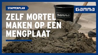 Mortel maken op een mengplaat Doe het zelf in 6 stappen  GAMMA België [upl. by Sennahoj]