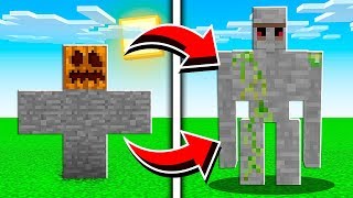 How To Make a GOLEM From ANY BLOCK in Minecraft Pocket Edition More Golems Addon [upl. by Notsag758]