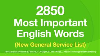 2850 Most Important English Words NGSL  With definitions in easy English [upl. by Court]