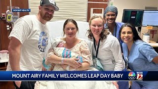 Leap Year baby born at Forsyth Medical Center in WinstonSalem [upl. by Anelliw]