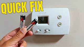 How to Change Batteries in Honeywell Home Thermostat 2024  Quick Video [upl. by Veal]