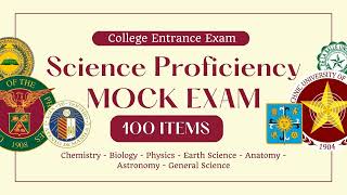 College Entrance Exam Reviewer Science Proficiency Mock  UPCAT ACET SASE USTET PUPCET 2024 [upl. by Anwahsit206]