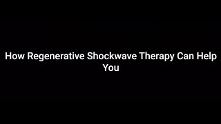 How Regenerative Shockwave Therapy Can Help You shockwave shockwavetherapy physicaltherapy [upl. by Urian105]