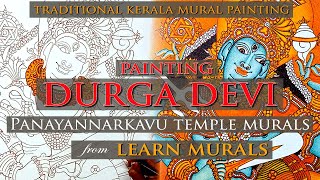 Kerala Mural Painting tutorial of Durga DeviPanayannarkavu DeviLearn Murals [upl. by Rob]