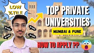 LOW PERCENTILE 😱 TOP PRIVATE COLLEGES  ADMISSION PROCESS  MUMBAI PUNE NAGPUR  MHT CET 2024 [upl. by Aleyak]