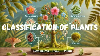 CLASSIFICATION OF PLANTS  TYPES OF PLANTSscience education educationalvideo english school [upl. by Eralcyram176]