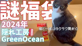 2024年グリーンオーシャンさんの謎福袋を愛猫と開封します！ [upl. by Mailliw]