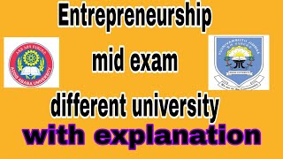 🔴Entrepreneurship Mid exam with explanation jimmahawassaarbaminch [upl. by Aynod]