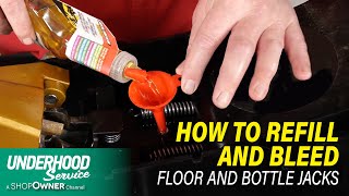 Jack Oil How to Refill and Bleed Floor and Bottle Jacks [upl. by Lomax450]