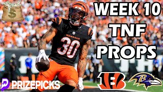 PRIZEPICKS NFL PICKS  WEEK 10  THURSDAY NIGHT FOOTBALL  BENGALS RAVENS  NFL PLAYER PROPS PICKS [upl. by Ennavoj709]