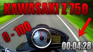 Kawasaki Z750 0100 kmh  48PS35kW [upl. by Ile654]