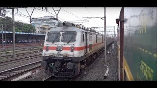 One Hell Of Parallel Overtake between Mumbai Rajdhani amp Garibrath Express at Borivali Mumbai [upl. by Alicia]