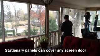 Hand Rollup Clear Vinyl Drop Curtains [upl. by Granese]